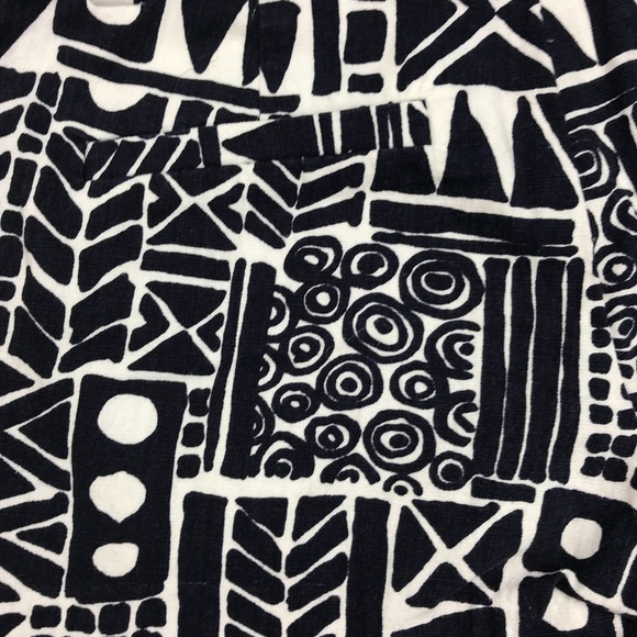 J. Crew White & Navy Blue Tiki Print Shorts - Picture 2 of 7